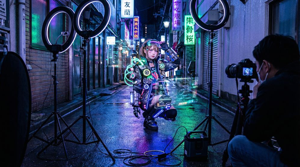 偷拍赛博朋克cosplay写真视频