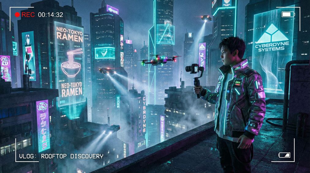 偷拍城市探索vlog视频